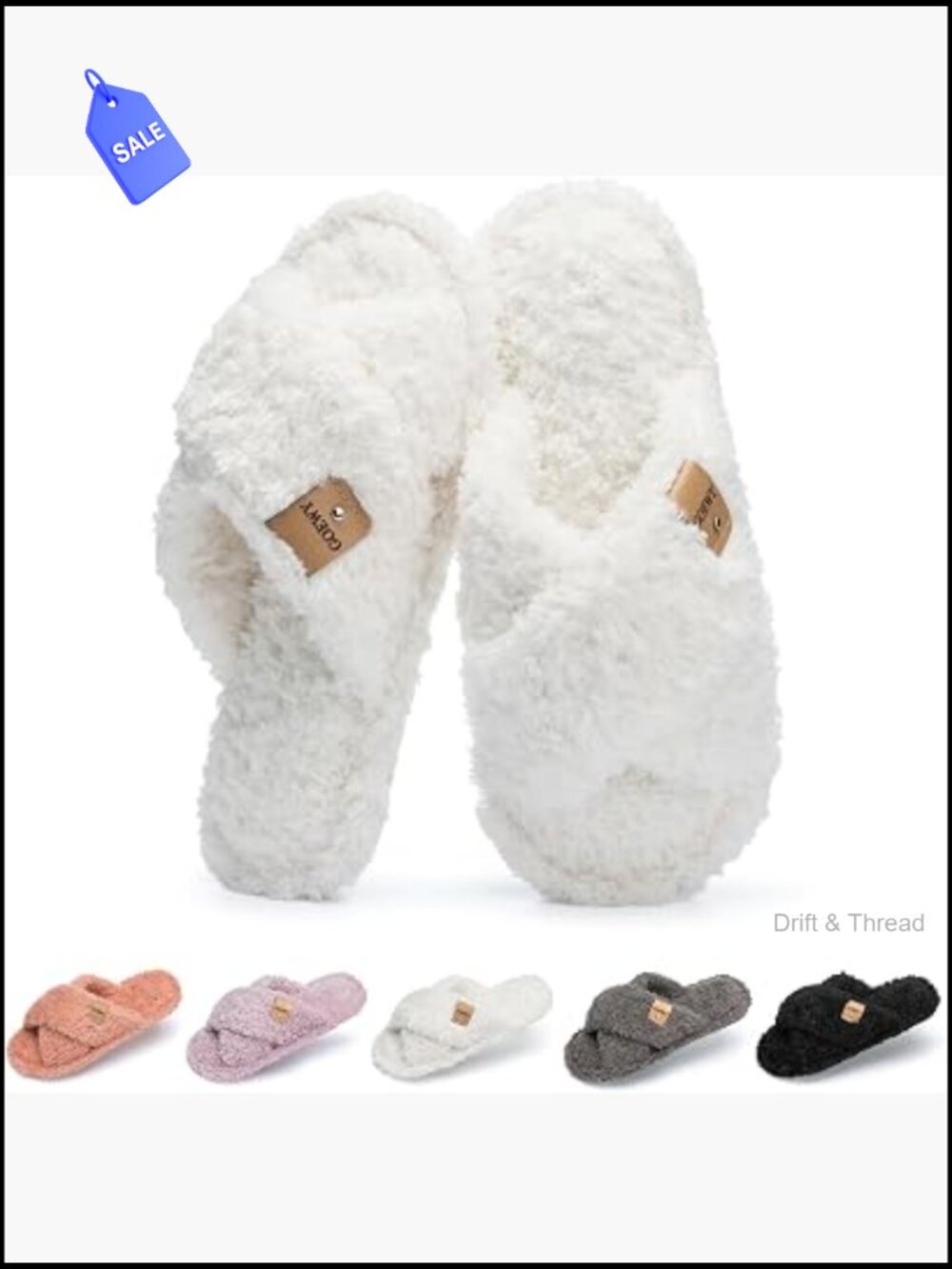Cozy Memory Foam Open Toe Slippers for Women Indoor/Outdoor